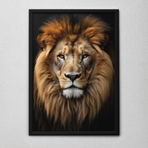 Quadro Decorativo O Olhar do Leão Rei