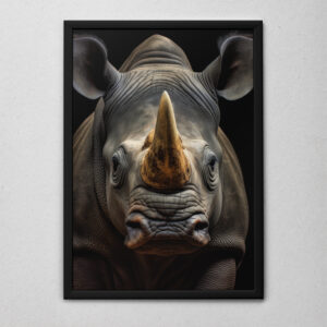 Quadro Decorativo O Rinoceronte te Olhando