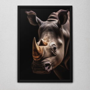 Quadro Decorativo O Rinoceronte de Perfil 2