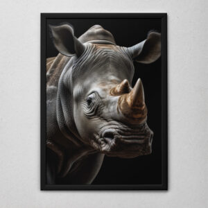 Quadro Decorativo O Rinoceronte de Perfil 3