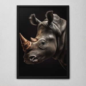 Quadro Decorativo O Rinoceronte de Perfil 4