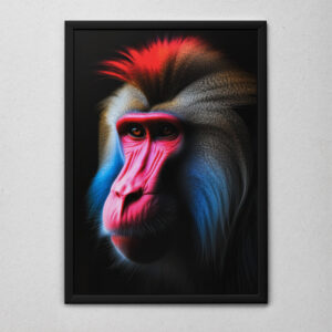 Quadro Decorativo Um Madril Selvagem de Perfil