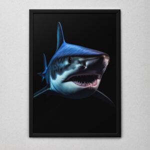 Quadro Decorativo Tubarão Nadando