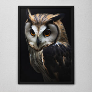 Quadro Decorativo O Retrato Coruja-orelhuda
