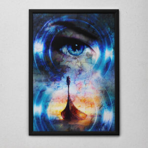 Quadro Arte Cósmica - Olho Onisciente com Barco