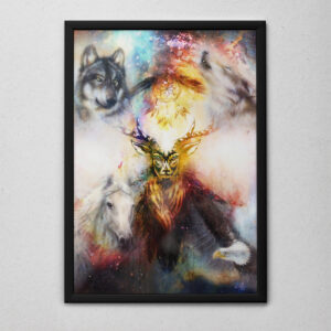 Quadro Arte Cósmica -  Animais Cósmicos